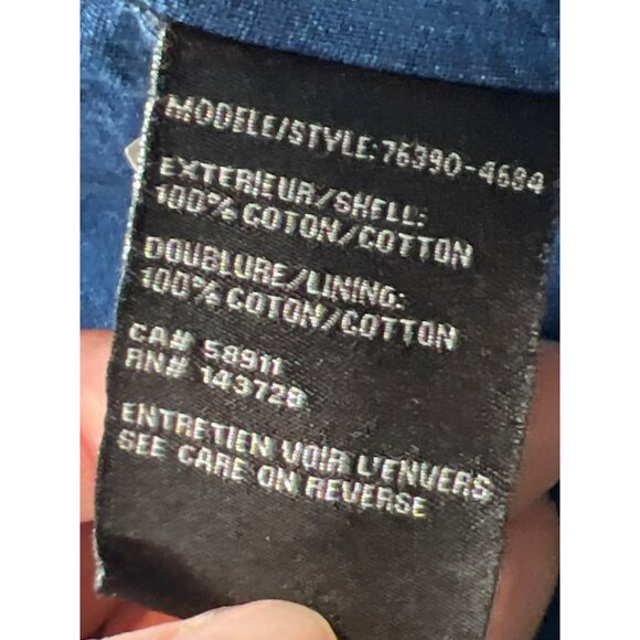 Tribal Jeans Long Button Front Quilted Jacket Barn Coat Fisherman Cottage Gorp S - Picture 5 of 6